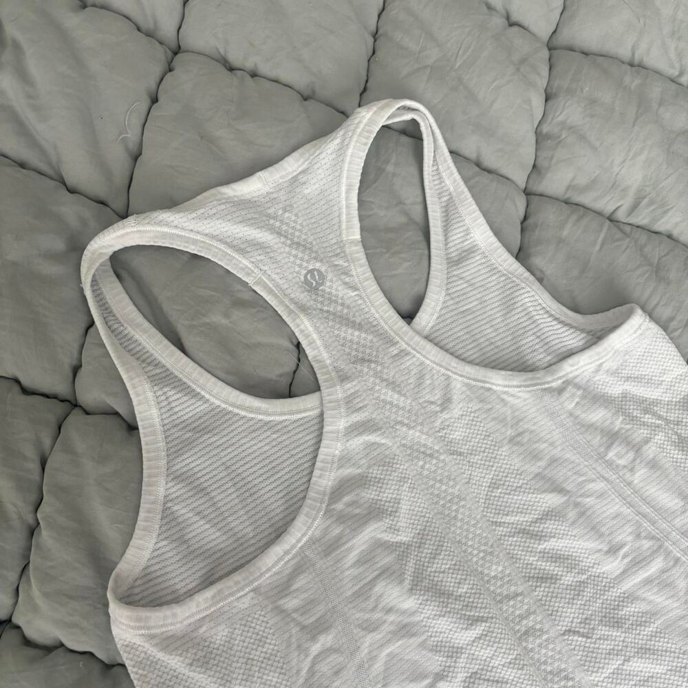 Lululemon White Swiftly Tech Tank Top Size 8